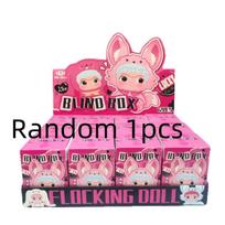 WAKUKU Blind Box Mini Figure Toys Cartoon Flocking Surprise Box Cute Doll Desktop Ornaments Model Girls Fans Gift