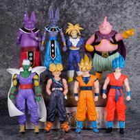 8 vnt./rinkinys Anime Dragon Ball Z Son Goku Trunks Beerus Majin Buu Veiksmo figūrėlė Vegeta Piccolo Son Gohan Super Saiyan Modelis Lėlė Žaislas