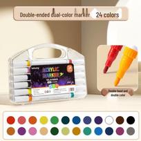Acrylic Double-Ended Washable Marker Pens for Kids: Non-Bleeding, Layerable, Watercolor and Colored Options