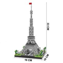 France Pride Paris Eiffel Tower Micro Mini Building Blocks 3 Size Choice Adult Puzzle Toy Kit Assemble Brick Gift Architecture Model in bag