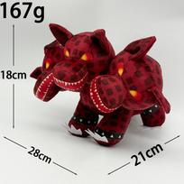 Pavogk A Brainrot Cerberus pliušinį žaislą 18 cm trijų galvų pragaro šuo pliušinis retas kolekcinis leidimas lavono smegenų prekės žaislas dovana žaidimų gerbėjų kolekcijai 18cm raudona