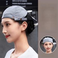 Creative Breathable Beret Hat Oil-resistant Comfortable Service Cap Canvas Mesh Hat Unisex pilka