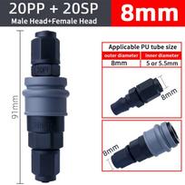 C-Type Self-locking Quick Connect Adapter Compressor Pneumatic Fittings 8/10/12mm Pneumatic Self-locking Quick Connector