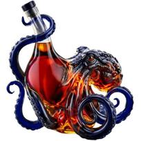 Rum Glass Edition 3D Octopus Bottle Deep Sea Decor Bottle Nautical Art Collector Display for Premium Display for Wine Liquor Soda Bottles
