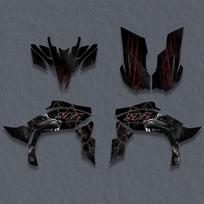 For Yamaha YFZ 450R 450X YFZ450R YFZ450X 2009 2010 2011 2012 2013 ATV Fairing Graphics Background Decals Sticker Kit Customize