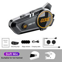 1/2x Bluetooth Motorcycle Intercom Helmet Headset BT5.3 Wireless Interphone Waterproof 300m Intercomunicador Speaker Earphone