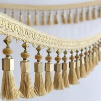 300/100cm Pompoms Pendant Fringe Trim Lace Accessories Polyester Fringe for DIY Curtain Decor Dust Cover Tablecloth Fringed Edge 100cm
