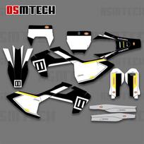 DSMTECH For HUSQVARNA TE FE TC FC TX FS 125 250 350 450 2016-2018 Graphics Decals Stickers Motorcycle Background Custom Number No Number