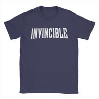Vyriški marškinėliai Invincible komikso logotipas Unikalūs medvilniniai marškinėliai Trumpomis rankovėmis Marškinėliai Apvalia iškirpte Viršūnės Grafika atspausdinta S įvairiaspalvis