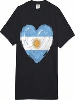 Argentina Flag Heart Soccer Football Supporter Comfort Colors Adult Heavyweight T-Shirt S įvairiaspalvis