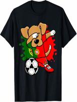 Dabbing Dog Portugal Soccer Fans Jersey Portuguese Football T-Shirt S įvairiaspalvis