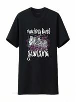 Marching Band Grandma Member Grandmother T Shirt Vintage Washed Comfortable Casual Graphic Slightly Designer Clothes Versatile S įvairiaspalvis