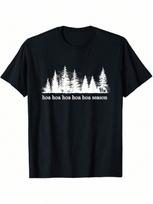 Hoa Hoa Hoa Hoa Hoa Cozy Season Twilight Lover Pine Forest T-Shirt S įvairiaspalvis