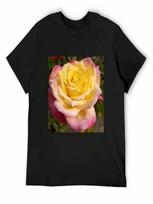 Colorful Rose Flower Design T-Shirt Graphic T Shirt Vintage  Plain unisexs Plain T Shirts S įvairiaspalvis