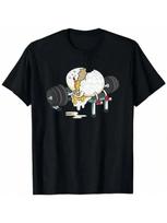Broken Egg Gym Barbell Weightlifting Fun Sports T-Shirt Women's Short Sleeve T-Shirt Classic Fashion Short Sleeve S įvairiaspalvis