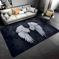 Angel Wings Pattern Area Rug - For Entryway, Living Room, Game Room, Bedroom, Home Decor 50x80cm