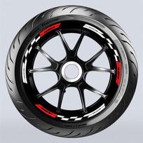 Motor Bike Rim Stickers For SYM HUSKY ADV150 Motorcycle Accessories Wheel Hub Reflective Safety Decals Can Choose Color raudona