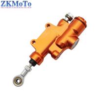 Motorcycle Rear Hydraulic Brake Master Cylinder Pump Rear Brake Pump Aluminum For KTM Husqvarna GasGas EXC EXCF SX SXF XC XCF oranžinė