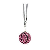Rhinestone Basketball Car Hanging Ornament Sports Fan Pendant for Rearview Mirror Vehicle Interior Decor Unique Gift for Basketball Fans