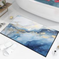 Diatominis purvo vonios sugeriantis kilimėlis buitinis paprastas tualetas tualeto durų pagalvėlė sugeriantis neslystantis greitai džiūstantis kilimėlis 40 * 60Cm Crystal Fleece
