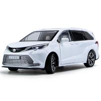 1/24 TOYOTA SIENNA MPV Van Diecast Toy Car Model Miniature Pull Back Sound & Light Doors Openable Collection Gift for Boy Kid balta