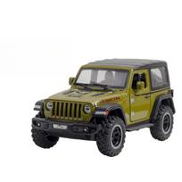 1/32 Jeep Wrangler Rubicon Alloy Model Car Metal Diecast Collection Vehicle Simulation Sound & Light Toy for Kids Christmas Gift žalia