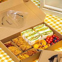 Disposable Portable Paper Lunch Boxes 10 spalvų rinkinių/vidutinė spalva