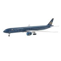 1/400 mastelio lėktuvas B777 Metalinis 20cm Vietnam Airways Lydinio modelis lėktuvas su ratukais ir pagrindu Žaislinis modelis Miniatiūrinis lėktuvas Dovana mėlyna