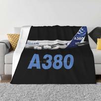 Airbus A380 Fashion Soft Warm Flannel Blanket Pilot Aircraft Flying Avgeek Boeing Airbus Airport Aviator Aeroplane Military 30x40in