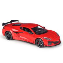 WELLY 1/24 Chevrolet Corvette Z06 Alloy Sports Car Model Diecast Metal Racing Car Vehicles Model Simulation Collection Kids Gift raudona