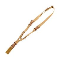 Tactical Gear Tactical Single Point Gun Sling Shoulder Strap Rifle Rope Belt with Metal Buckle Shot Gun Belt Hunting Accessories chaki