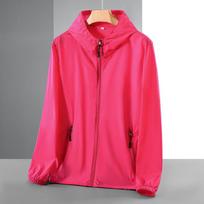 Summer Sun Protection Clothing Men Women Ultrathin Plus Size Sunscreen Jacket Couple's Quick-Drying Coat M rožinė raudona spalva