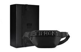EPIPHQNY Nylon Fabric Sling Bag, Fanny Pack Unisex Black 53011