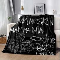 Maneskin Logo Blanket, Lightweight Warm Insulation Sofa Bed Office Car Knee Pads Blankets,Decke,couverture,stragulum 100cmx150cm ruda