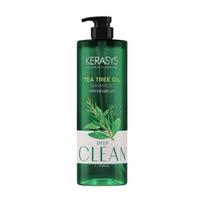 Kerasys Tea Tree Oil Shampoo 1L | Korean Scalp Shampoo for Oily Scalp, Deep Cleansing & Green Floral Scent 1L