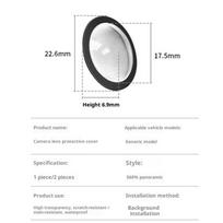 Car Camera Lens Protector Cover For 360° Car Reverse Camera Dustproof Rainproof Cover Rear View Camera Cover