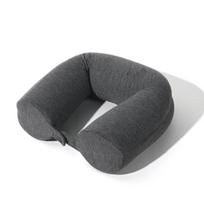 Twist Memory Foam Travel Column Pillow Neck Pillow Travel Accessory Traveling on Airplane Bus Train at Home 10X64cm tamsiai pilka spalva