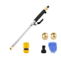 High Pressure Water Gun Garden Hose Nozzle with Adjustable Spray Wand and Multiple Brass Nozzles for Car Washing and Outdoor Cleaning Tools One Size juoda