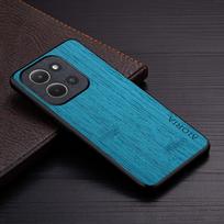 Case for Xiaomi Redmi 15C 4G 5G Bamboo Wood Pattern Leather Cover Funda for Xiaomi Redmi 15C Case redmi 15C žalsvai mėlyna