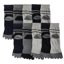 Arnold Palmer Men's Toe Socks, Short-Ankle Men's Health Socks, Set of 10 Pairs, Made in Korea, Gift B7 Color Mix 10 Pairs