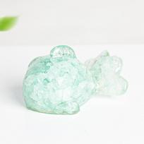 Mini Crystal Chips Ornament Artificial Epoxy Resin Decoration Creative Miniature Statue  Home Decor žalia