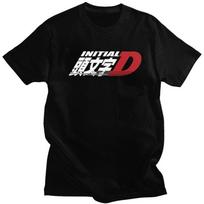 Custom Trendy Drift Racing Anime Initial D T Shirt unisex Short Sleeve Pure Cotton T-shirt Leisure Tee Tops Fashion Tshirts - Me... S įvairiaspalvis