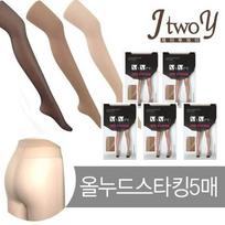 [J.Cotton] All-Nude Pantyhose_5-Pack Flesh-Colored Stockings Student Stockings Beige 5 sheets