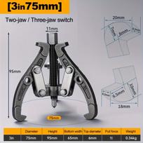 1Pc Gear Puller 3 4 6inch Three-Jaw/Two-Jaw Reversible Pulley Removal Tool Bearing Flywheel Removal Kit 3 inches