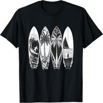 Vintage Surfer Classic Surfing Retro Surfboard Surfboarder T-Shirt S įvairiaspalvis