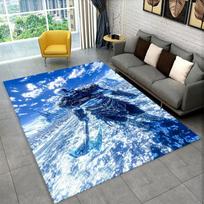 Retro God of War Game Kratos Carpet Rug for Bedroom Living Room Sofa Playroom Doormat Home Decor,Kid Area Rug Non-slip gift 40x60cm