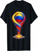 Colombian Flag Soccer Tornado Graphic Colombia Pride Soccer T-Shirt S įvairiaspalvis