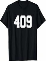 409 Area Code Beaumont Galveston Orange Port Arthur Texas T-Shirt S įvairiaspalvis