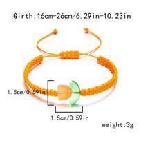Minimalist Resin Tulip Bracelets For Women Korean Sweet Flower Handmade Woven Rope Chain Adjustable Bracelet Friendship Jewelry