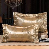 1 Pair Satin Jacquard Pillowcase Soft Smooth Bedding Cushion Cover 48*74cm Mulberry Satin Pillow Cover 48x74cm